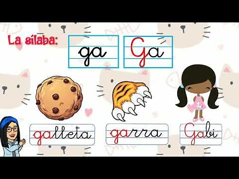La consonante G g / sílabas ga, go, gu para niños