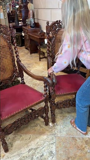 Renaissance Antique Chairs with Incredible Hand-Carved Detail