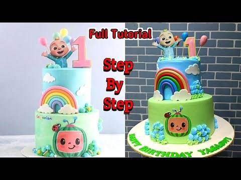 2 Tier Cocomelon Rhymes Birthday Cake | Cocomelon Theme Cake Design | Seller FactG