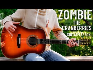 Zombie The Cranberries Guitar Tutorial // Zombie Guitar Lesson #1063