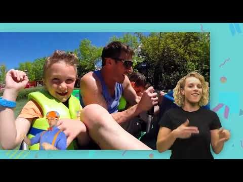 Blippi's on a Wild Rollercoaster! | Blippi | MyGo! Sign Language | Educational Videos for Kids