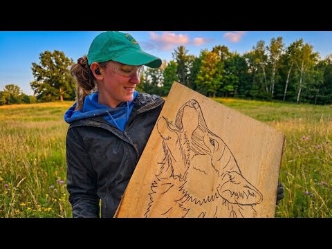 Live Carving Wolf 🐺 Wall Art!