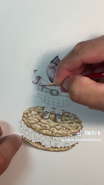 Bridget from Trolls on a rainbow sprinkles ice cream sandwich 🌈🍪 Watch the new Trolls World Tour movie now on @DIRECTV #directvpartner #movies #movies #comedy #art #funny #artist #artwork #painting #watercolor #paintingasmr #sandwichasmr #sandwich