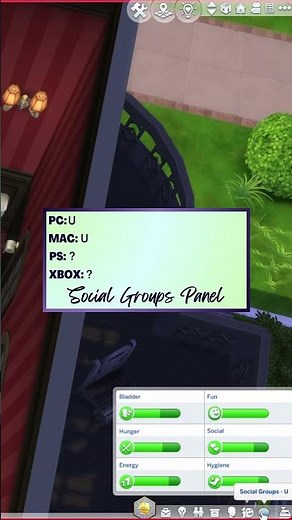 Sims 4 panel hot keys - needs, aspirations, etc #sims4