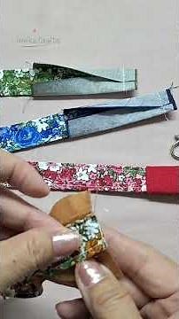Ideas for making keychains from scraps of fabric that you can make. #shorts #sewing #diy #tutorial
