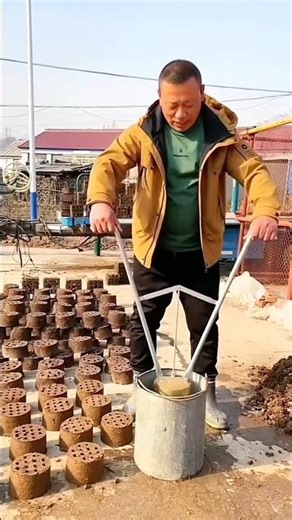 Essential cow dung cake making tool for rural farmers | Helpful farming equipment #tools #farming