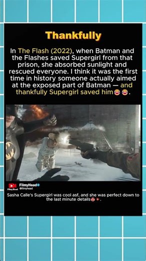 In The Flash (2022), Luckily Supergirl Stepped In and Saved Batman😂.