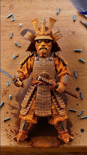 Rust removal from metal statue #metal #sculpture #rust #cleaning #statue #metalstatue