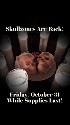 They're baaaaccckkkkk... This week, get your spooky on when you order a skull-zone filled with either meat (pepperoni, sausage, bacon, and marinara), or veggies (mushrooms, green pepper, white onion, and alfredo). Get'em while they're hot, as the kids say, as these will only be available on Halloween and while supplies last! | Sleepwalker Spirits And Ale
