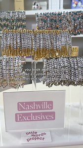Who makes you smile? 😇 Bring them with you to our beading table and choose from endless: ✨ Designs ✨ Words ✨ Charms ✨ Options | Little Words Project