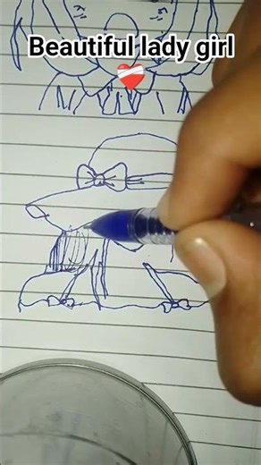 the beautiful lady girl drawing ❤️‍🩹 #drawing