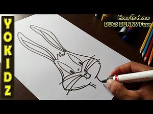Draw BUGS BUNNY Face - How to Draw (In 5 Minutes)