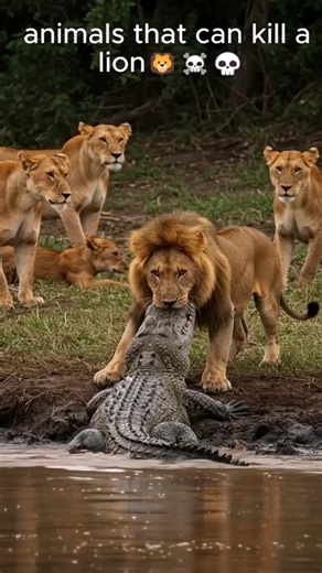 lion vs hippo, elephant, giraffe #shorts #wildlife