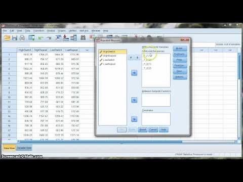 Two-way repeated-measures ANOVA in SPSS