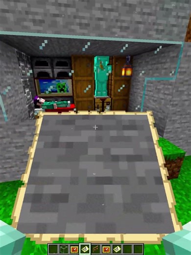 Minecraft Invisible Mountain Base🤯 (World's Smallest Violin) #minecraft #shorts