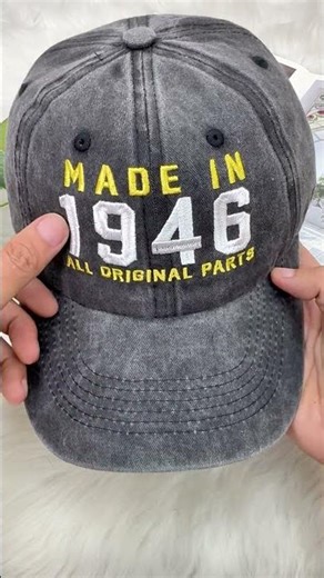 80th Birthday Gift, Vintage Embroidered Hat for 80th Birthday, Born In 1944 Cap