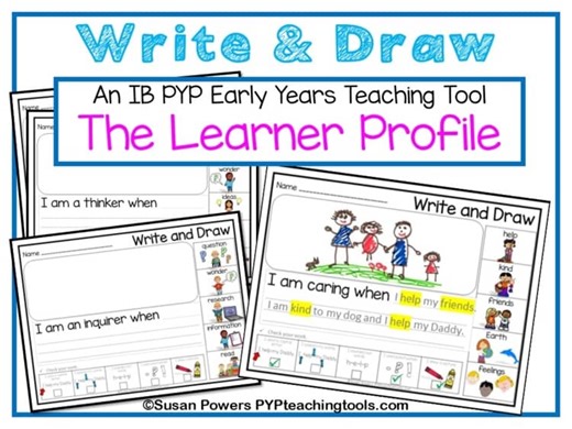 IB PYP Learner Profile Write & Draw Activity for Early Years
