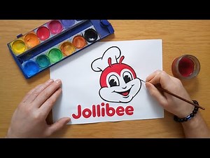 How to draw the Jollibee logo - Kung paano gumuhit ng logo ng Jollibee