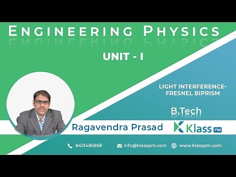 Light Interference Fresnel Biprism | Engineering physics | Btech Tutorials | KlassPM