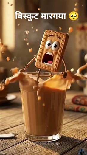 "Biscuit Ki Dard Bhari Kahani – Chai Mein Doob Gaya 😭☕"#chai #biscuit #funny #viralvideo #shorts