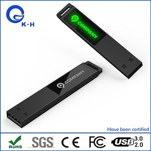 [Hot Item] 8GB 16GB 32GB Custom LED Light up Logo USB Key 3.0 2.0