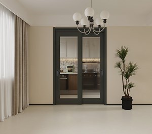 [Hot Item] Moisture-Resistant Double Sliding WPC Door for Long-Lasting Durability