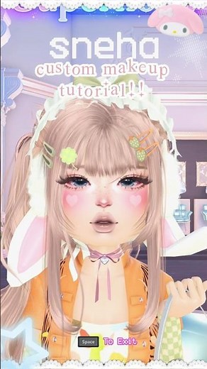 cute dti custom makeup tutorial🌱#dti #dtiroblox #dticustommakeup #dtiface #dresstoimpress #shorts
