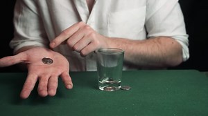 This coin and glass will fool everyone