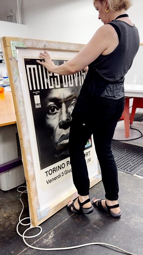 19K views · 585 reactions | Linen backing an Italian Miles Davis concert poster  #milesdavis #poster | Fourth Cone Restoration | Facebook