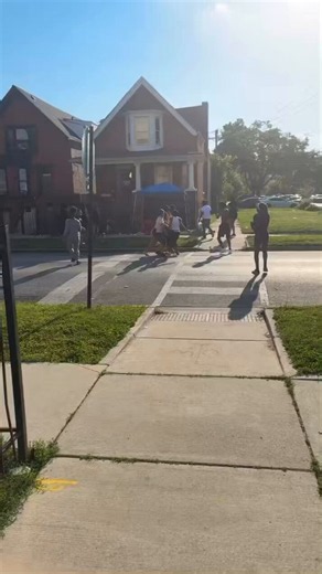 A brawl broke out on the West Side when three cars full of mainly women pulled up to a house where another group was standing outside, and the two groups began fighting.