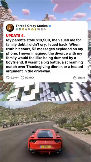 UPDATE 4. My parents stole $18,500, then sued me for family debt. I didn_t cry, I sued back. When truth hit court, 52 messages exploded on my phone. I... #foryou #fyp #reels #viral #redditstorytime #redditposts #storytime #redditstories #reddit #askreddit #paranormal #redditparanormal #nosleep | Change Life | Facebook