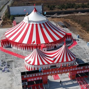 [Hot Item] Red White Printing Polygonal Circus Tent Marquee Dome Frame for Sale
