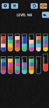 Water Color Sort Level 165 Walkthrough Solution iOS/Android