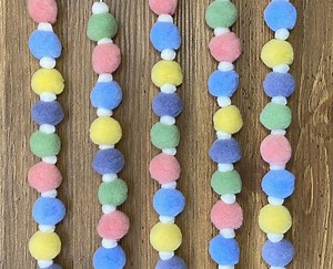 Pom Pom Garland - Pastel Petals - Party Decor - Baby Shower - Birthday - Party Garland - Etsy