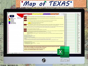 Texas Map in Excel With County Data & Macros - Etsy Canada