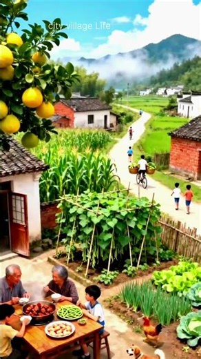 City Village Life 🌆🌿 | Urban Meets Chill Countryside Vibes #Shorts #ShortsFeed #ViralVideo