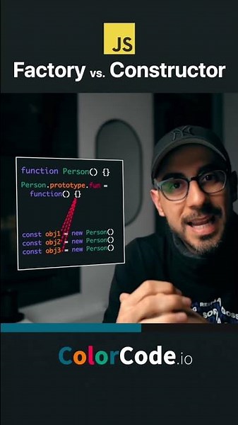 JavaScript Factory vs. Constructor in 1 Minute #shorts