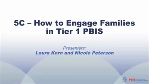 Center on PBIS  |  Video: Virtual Forum 2026 – How to Engage Families in Tier 1 PBIS