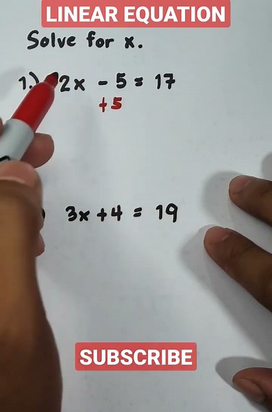 Solving Linear Equation in One Variable #math #mathematics #equation #linearequations #mathtricks