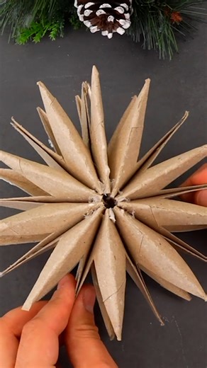344K views · 690 reactions | Toilet paper roll star ornament | Magic Hands Creations | Facebook