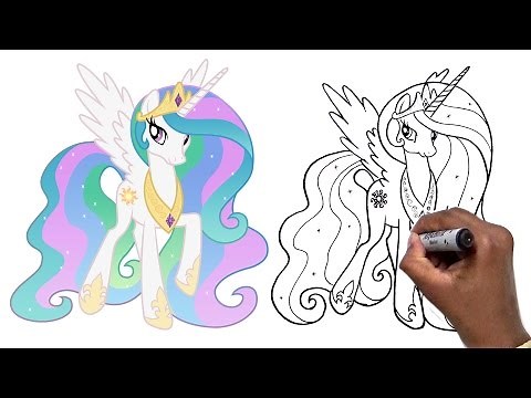how to draw mlp princess celestia step by step