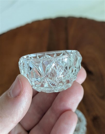 Vintage Crystal Glass Mini Salt Bowls Small Tabletop Bowls Elegant Condiment Dish Collectible Glassware - Etsy