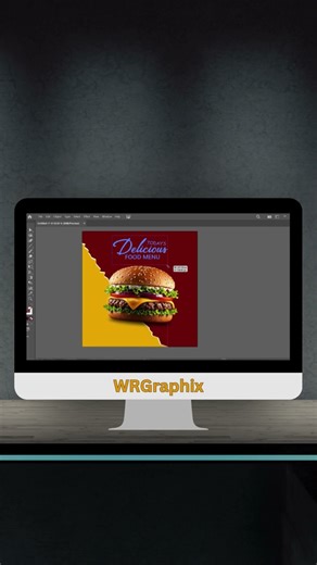 Eye-Catching Food Poster Design🍔🔥#graphicdesigner #burger