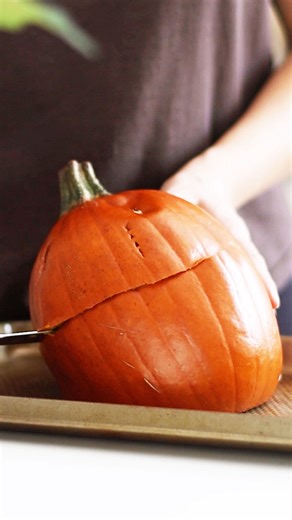 5.7K views · 40 reactions | If you plan to cook a whole pumpkin, here’s the easiest way to do it. The shell becomes so tender, you could cut it with a butter knife! Comment RECIPE below and I’ll send you the full tutorial on how to cook a pumpkin with step-by-step photos. #pumpkin #healthyrecipes #pumpkinseason https://detoxinista.com/how-to-roast-a-whole-pumpkin-homemade-pumpkin-puree/ | The Detoxinista | Facebook