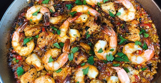 Shrimp and Sausage Paella