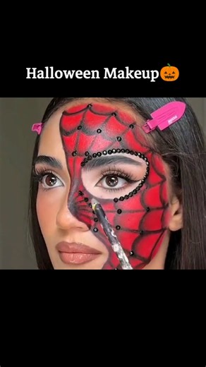 Halloween Makeup Tutorial 🎃🖤 | Easy Spooky Makeup Look for Beginners #makeup #skincare #beauty #fyp