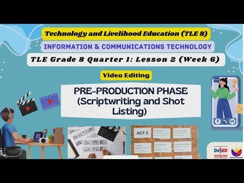 TLE Grade 8 Quarter 1 Lesson 2 Week 6 PRE PRODUCTION PHASE Scriptwriting and Shot Listing