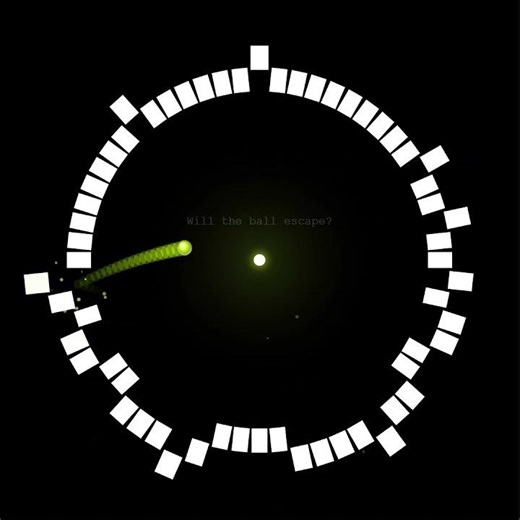 Will the ball ever escape the circle? 🤔#Satisfying #Shorts #ASMR #Physics#OddlySatisfying