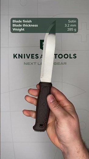 Morakniv Garberg Grand S 14641 Stainless Steel, Brown Polymer, bushcraft knife, leather sheath