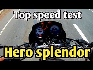 hero splendor top speed test || top speed test splendor bike #भाड़पुर